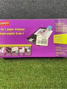 Staples 5 in 1 Paper Trimmer Multi-function Paper Cutter Rounded Wavy 15141